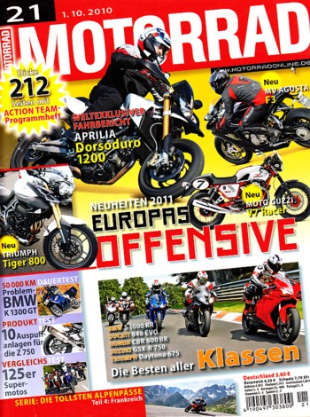 MOTORRAD 21/2010 – Dauertest-Bilanz BMW K 1300 GT; BMW R 850 R / C / GS gebraucht kaufen