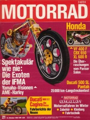 MOTORRAD 21/1982 – Cagiva Ala Rossa 350; Dauertest Ducati Pantah 500 SL