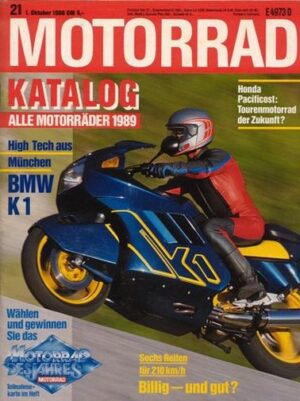 MOTORRAD 21/1988 – BMW K 1; Katalog, alle Motorräder 1989