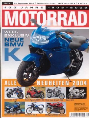 MOTORRAD 21/2003 – Top-Test Yamaha FZ6 Fazer; Jubiläumsreportage Yamaha SR 500