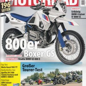 22 MOTORRAD 22/2019 – BMW GS 800 X, Moto Guzzi V85 TT, Großer Tourer‑Test