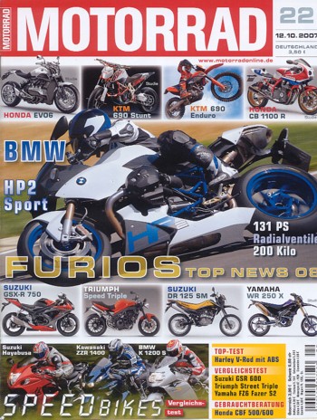 MOTORRAD 22/2007 – Top-Test Harley-Davidson V-Rod + ABS