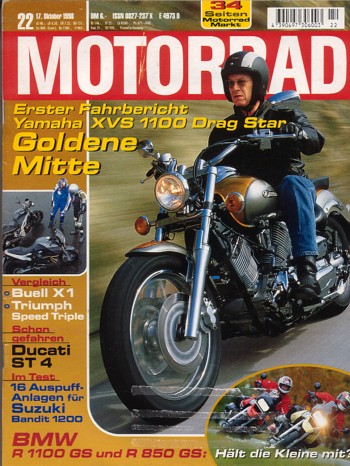 MOTORRAD 22/1998 – Yamaha XVS 1100 Drag Star; Gebrauchtkauf Kawasaki KLX 650 C