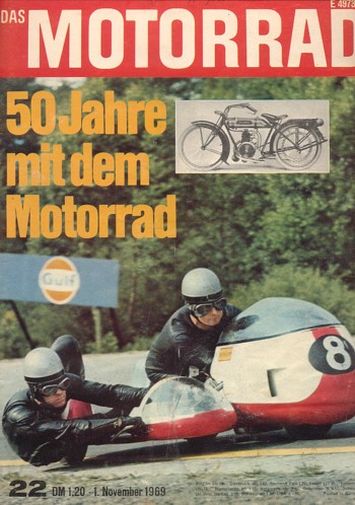Titelbild: DAS MOTORRAD 22/1969 – Vespa, der Motorroller; BMW, die neue Technik der Motoren