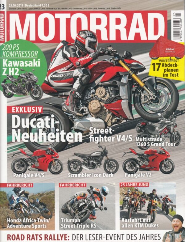 MOTORRAD 23/2019 – Ducati Streetfighter V4/S, Kawasaki Z H2, Panigale V2