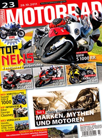 MOTORRAD 23/2011 – BMW S 1000 RR; Gebrauchtkauf Aprilia SL 750 Shiver