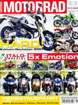 MOTORRAD 23/2006 – Yamaha XVS 1300 A Midnight Star; 20 Jahre Honda VFR