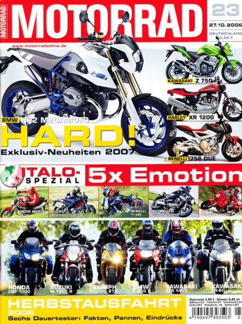 MOTORRAD 23/2006 – Yamaha XVS 1300 A Midnight Star; 20 Jahre Honda VFR