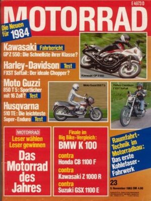 MOTORRAD 23/1983 – Test Kawasaki GPZ 550; Test Harley-Davidson Softail