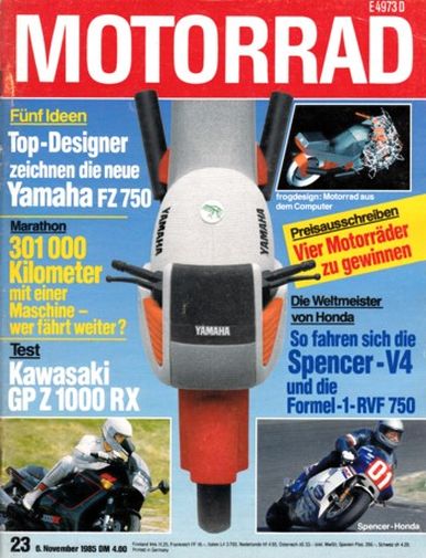 Titelbild: MOTORRAD 23/1985 – Test Yamaha XV 1000 Virago; Test Kawasaki GPZ 1000 RX