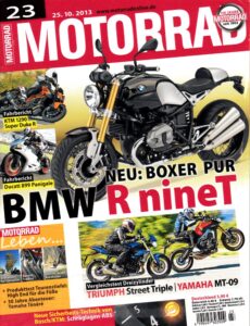 Titelseite: MOTORRAD 23/2013 – Vergleich Triumph Street Triple vs. Yamaha MT-09; 30 Jahre Yamaha Ténéré