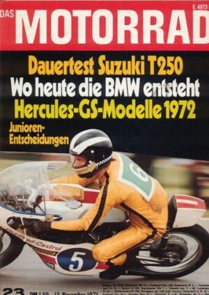 DAS MOTORRAD 23/1971 – Suzuki T 250 mit 27 PS nach dem Langstreckentest