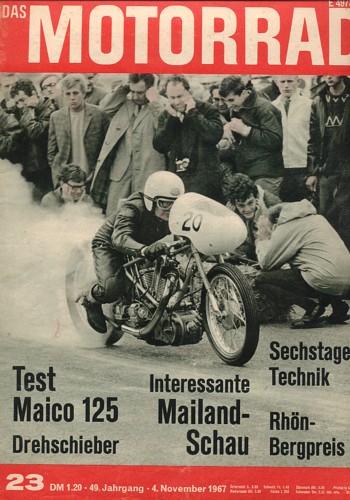 das MOTORRAD 23/1967 – Maico Drehschieber, 125 ccm, Test & Technik