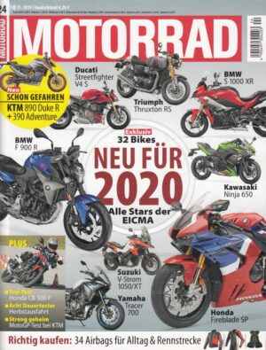 MOTORRAD 24/2019 – Honda CBF 500 F im Top-Test, BMW R 1250 GS und andere Dauertest-Bikes