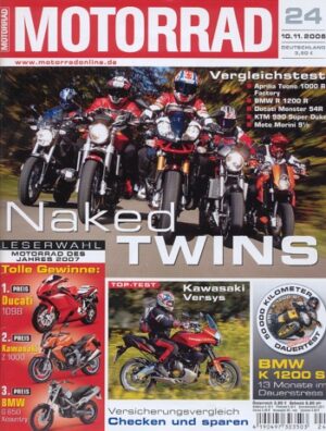 MOTORRAD 24/2006 – Top-Test Kawasaki Versys; Dauertest-Bilanz BMW K 1200 S