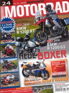 Titelseite: MOTORRAD 24/2009 – Gebrauchtkauf Harley-Davidson Sportster; Erinnerungen Suzuki GSX 1100 S Katana