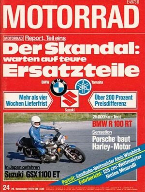 MOTORRAD 24/1979 – Test Suzuki GSX 1100 ET; Test Vespa 50 N; Dauertest BMW R 100 RT