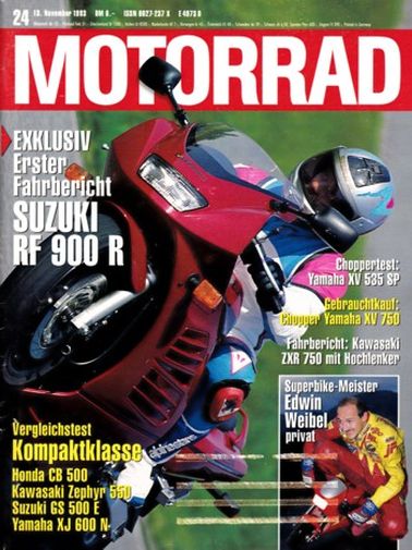 MOTORRAD 24/1993 – Honda CB 500; Kawasaki Zephyr 550; Suzuki GS 500 E; Yamaha XJ 600 N