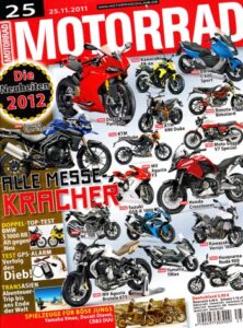 Titelseite: MOTORRAD 25/2011 – Top-Test BMW S 1000 RR; Dauertest/Zubehör Triumph Tiger 800 XC