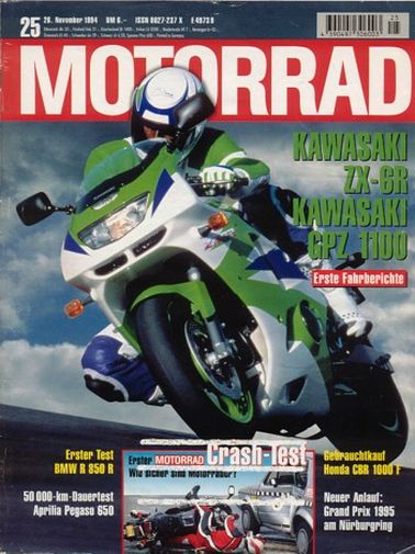 MOTORRAD 25/1994 – Test BMW R 850 R; Test Kawasaki GPZ 1100; Test Kawasaki ZX-6R Ninja; Test Aprilia Pegaso 650