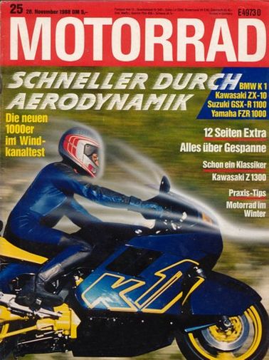 MOTORRAD 25/1988 – Test Kawasaki Z 1300 DFI; Test Fantic HP 1w