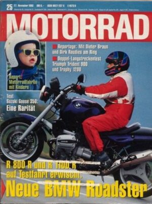 MOTORRAD 25/1993 – Dauertest Triumph Trident 900 und Trophy 1200; Test Suzuki Goose 350