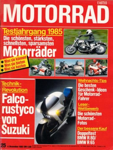 MOTORRAD 25/1985 – BMW R 65 und BMW R 80 im Doppeltest