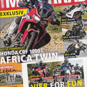 MOTORRAD 26/2015 – Honda CRF 1000 L Africa Twin, Ducati 959 Panigale, Indian Scout Sixty, KTM 690 Duke