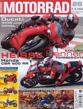 MOTORRAD 26/2006 – Top-Test Triumph Tiger 1050; Gebrauchtkauf Suzuki TL 1000 S / R