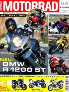 Titelseite: MOTORRAD 26/2004 – Ducati 999 im Dauertest; Erinnerungen an die BMW R 80/7
