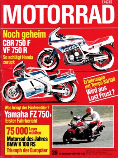 MOTORRAD 26/1984 – Test Aprilia 250 Tuareg mit 35/13 kW (47/17 PS) im Test; Test Yamaha FZ 750 mit 74 kW (100 PS) im Test