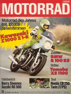 MOTORRAD 26/1977 – Test Honda CB 250 T; Test Rixe High Sport; Kawasaki Z 1000