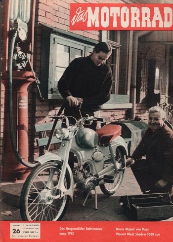 das MOTORRAD 26/1955 – Vorstellung Mars, Vorstellung eines Moped-Oldtimers