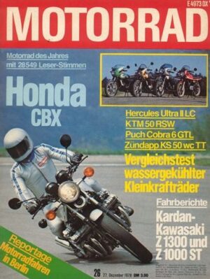 MOTORRAD 26/1978 – Hercules K 50 Ultra II LC im Vergleich; Test Kawasaki Z 1000 ST / Z 1300