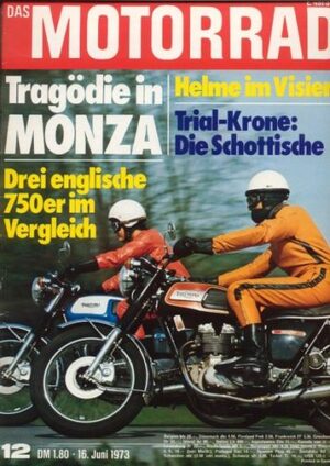 DAS MOTORRAD 12/1973 – Vergleich 750er Triumph Trident Bonneville Tiger