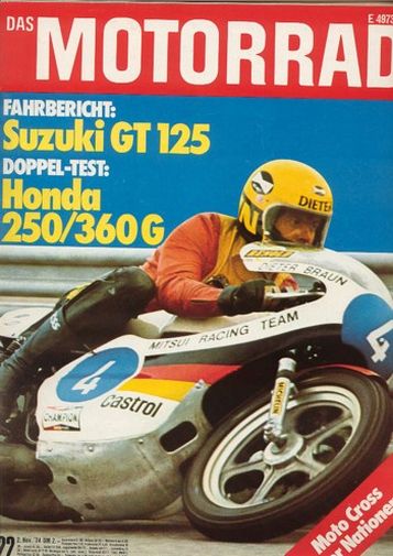 DAS MOTORRAD 22/1974 – Jawa, 12mal Trophy-Gewinner; Test Suzuki GT 125; Honda CB 360 G; Honda CB 250 G