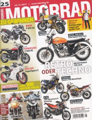 MOTORRAD 25/2017 - Retro oder Techno Messetrends 2018, Doppel-Top-Test BMW G 310 R / GS, Impression Retro-125er