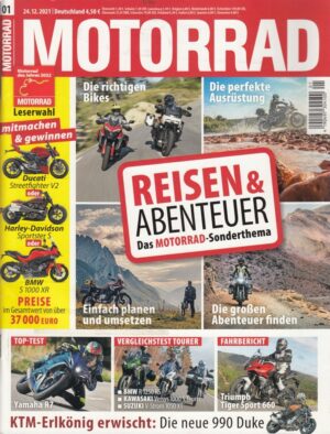 MOTORRAD 01/2022 – Reisen & Abenteuer, Top-Test Yamaha R7