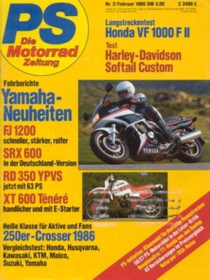 PS 2/1986 – Fahrbericht Yamaha FJ 1200 , Dauertest Honda VF 1000 F II