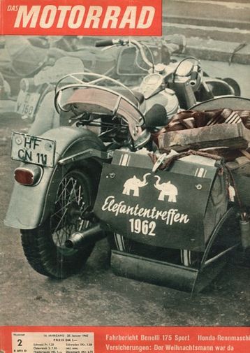 DAS MOTORRAD 2/1962 – Benelli 175 4T Sport, Honda 250 Racer, Model RC 162