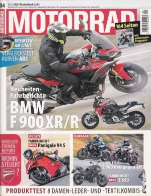 MOTORRAD 04/2020 – BMW F 900 XR/R, Ducati Panigale V4 S, Kawasaki Z 900