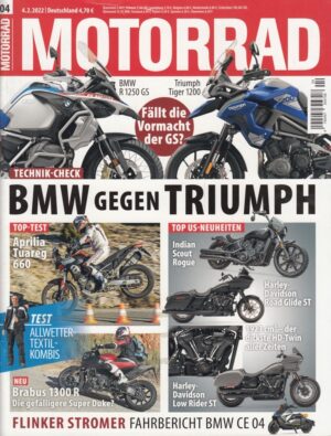 MOTORRAD 04/2022 – Top-Test Aprilia Tuareg 660, BMW CE 04 Fahrbericht