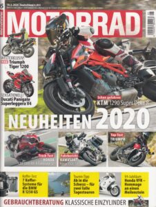Titelseite: MOTORRAD 05/2020 – Neuheiten 2020, Triumph Tiger 1200, Ducati Superleggera V4