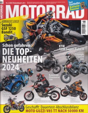 MOTORRAD 05/2024 – Dauertest Moto Guzzi V85 TT; gebraucht: Suzuki GSF 1250 Bandit
