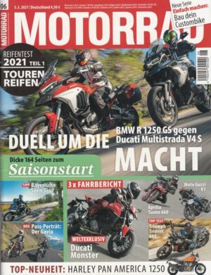 MOTORRAD 06/2021 – BMW R 1250 GS, Ducati Multistrada V4 S, Harley-Davidson Pan America