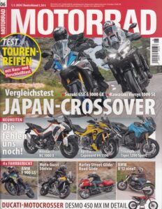 Titelseite: MOTORRAD 06/2024 – Suzuki GSX-S 1000 GX vs. Kawasaki Versys 1000 SE