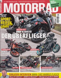 Titelseite: MOTORRAD 07/2024 – BMW M 1000 XR, Triumph Tiger 900 GT alt/neu