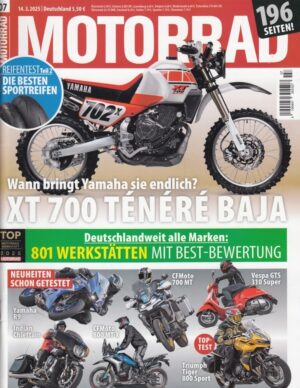 MOTORRAD 07/2025 – Top-Test Triumph Tiger 800 Sport; Reifentest 2025