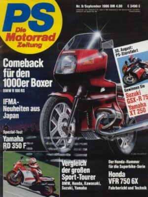PS 9/1986 – BMW K 100 RS im Vergleich, Spezial-Test Yamaha RD 350 F