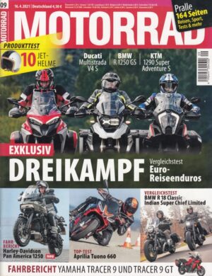 MOTORRAD 09/2021 – Ducati Multistrada V4 S, BMW R 1250 GS, KTM 1290 Super Adventure S, Harley-Davidson Pan America